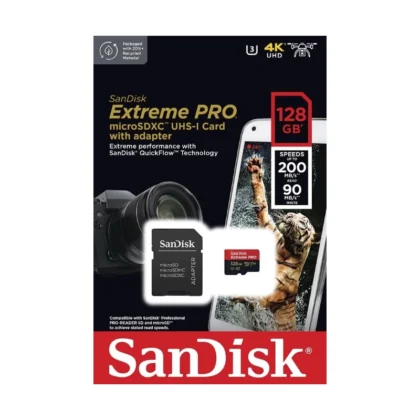 Memoria MicroSD SanDisk Extreme PRO 128GB 200MB/s A2 con Adaptador